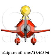 Yellow Design Mascot Man In Geebee Stunt Plane Front View