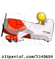 Poster, Art Print Of Yellow Design Mascot Man In Geebee Stunt Aircraft Side View