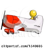 Poster, Art Print Of Yellow Design Mascot Woman In Geebee Stunt Aircraft Side View