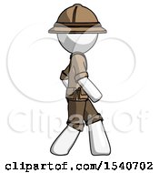 Poster, Art Print Of White Explorer Ranger Man Walking Right Side View