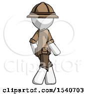 Poster, Art Print Of White Explorer Ranger Man Walking Away Direction Right View