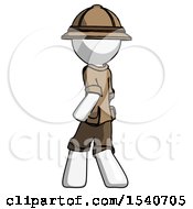 Poster, Art Print Of White Explorer Ranger Man Walking Away Direction Left View