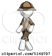 Poster, Art Print Of White Explorer Ranger Man Man Walking Turned Left Front View