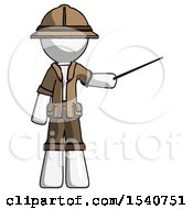 Poster, Art Print Of White Explorer Ranger Man Teacher Or Conductor With Stick Or Baton Directing
