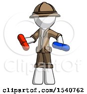 White Explorer Ranger Man Red Pill Or Blue Pill Concept