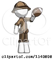 Poster, Art Print Of White Explorer Ranger Man Holding Football Up