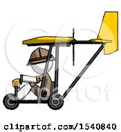 Poster, Art Print Of White Explorer Ranger Man In Ultralight Aircraft Side View