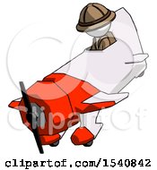 Poster, Art Print Of White Explorer Ranger Man In Geebee Stunt Plane Descending View