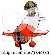 White Explorer Ranger Man In Geebee Stunt Plane Descending Front Angle View