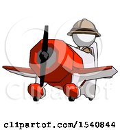 Poster, Art Print Of White Explorer Ranger Man Flying In Geebee Stunt Plane Viewed From Below