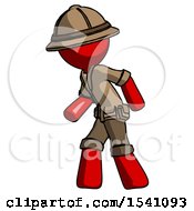 Red Explorer Ranger Man Suspense Action Pose Facing Left