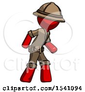 Red Explorer Ranger Man Suspense Action Pose Facing Right