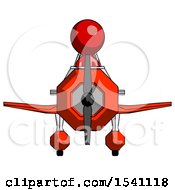 Poster, Art Print Of Red Design Mascot Man In Geebee Stunt Plane Front View