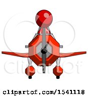 Red Design Mascot Man In Geebee Stunt Plane Front View