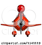 Poster, Art Print Of Red Design Mascot Woman In Geebee Stunt Plane Front View