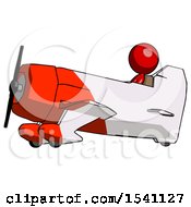 Red Design Mascot Woman In Geebee Stunt Aircraft Side View