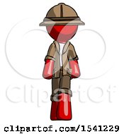 Poster, Art Print Of Red Explorer Ranger Man Walking Front View