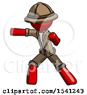 Red Explorer Ranger Man Martial Arts Punch Left