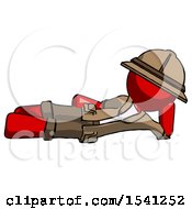 Poster, Art Print Of Red Explorer Ranger Man Reclined On Side