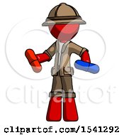 Red Explorer Ranger Man Red Pill Or Blue Pill Concept