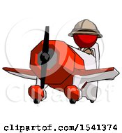 Poster, Art Print Of Red Explorer Ranger Man Flying In Geebee Stunt Plane Viewed From Below