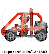Poster, Art Print Of Red Explorer Ranger Man Riding Sports Buggy Side View
