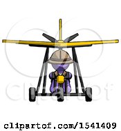 Poster, Art Print Of Purple Explorer Ranger Man In Ultralight Aircraft Front View