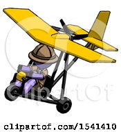 Poster, Art Print Of Purple Explorer Ranger Man In Ultralight Aircraft Top Side View