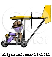 Poster, Art Print Of Purple Explorer Ranger Man In Ultralight Aircraft Side View