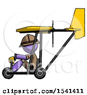 Purple Explorer Ranger Man In Ultralight Aircraft Side View