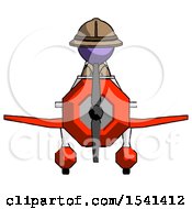 Poster, Art Print Of Purple Explorer Ranger Man In Geebee Stunt Plane Front View