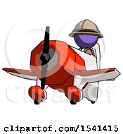 Poster, Art Print Of Purple Explorer Ranger Man Flying In Geebee Stunt Plane Viewed From Below