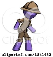 Purple Explorer Ranger Man Suspense Action Pose Facing Right