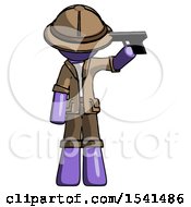 Purple Explorer Ranger Man Suicide Gun Pose