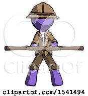 Poster, Art Print Of Purple Explorer Ranger Man Bo Staff Kung Fu Defense Pose