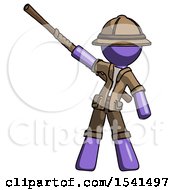 Poster, Art Print Of Purple Explorer Ranger Man Bo Staff Pointing Up Pose