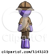 Poster, Art Print Of Purple Explorer Ranger Man Walking Away Back View