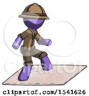 Poster, Art Print Of Purple Explorer Ranger Man On Postage Envelope Surfing