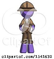 Poster, Art Print Of Purple Explorer Ranger Man Giving Football To You