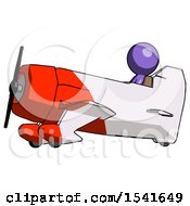 Poster, Art Print Of Purple Design Mascot Man In Geebee Stunt Aircraft Side View