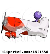 Poster, Art Print Of Purple Design Mascot Woman In Geebee Stunt Aircraft Side View