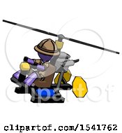 Poster, Art Print Of Purple Explorer Ranger Man In Ultralight Aircraft