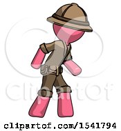 Pink Explorer Ranger Man Suspense Action Pose Facing Right