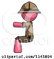 Poster, Art Print Of Pink Explorer Ranger Man Sitting Or Driving Position