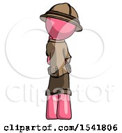 Poster, Art Print Of Pink Explorer Ranger Man Thinking Wondering Or Pondering Rear View