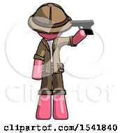 Pink Explorer Ranger Man Suicide Gun Pose