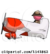 Poster, Art Print Of Pink Explorer Ranger Man In Geebee Stunt Aircraft Side View