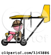 Poster, Art Print Of Pink Explorer Ranger Man In Ultralight Aircraft Side View