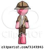 Pink Explorer Ranger Man Walking Front View
