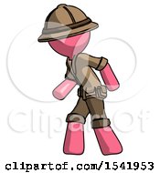 Pink Explorer Ranger Man Suspense Action Pose Facing Left